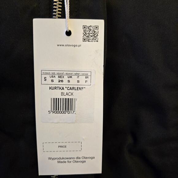 Women's Black Bomber Jacket - Picture 6 of 16